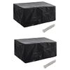 vidaXL Huse mobilier grădină 2 buc. 180x140 cm set poliratan 8 ocheți