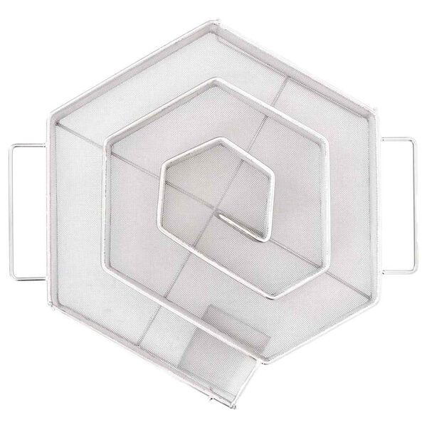 vidaXL Generator de fum rece cu 6 laturi 22,5cm oțel inoxidabil rotund