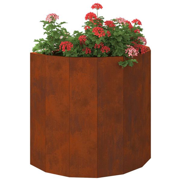 vidaXL Jardinieră Ruginit 60 x 30 x 50 cm Oțel rezistent de intemperii