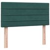 vidaXL Pat box spring cu saltea, verde închis, 100x210 cm, catifea