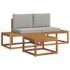 vidaXL Set de canapele de exterior 3 buc. natural