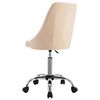 vidaXL Scaune de birou cu rotile, 2 buc., crem, material textil