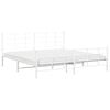 vidaXL Cadru de pat metalic cu tăblie de cap/picioare, alb, 193x203 cm