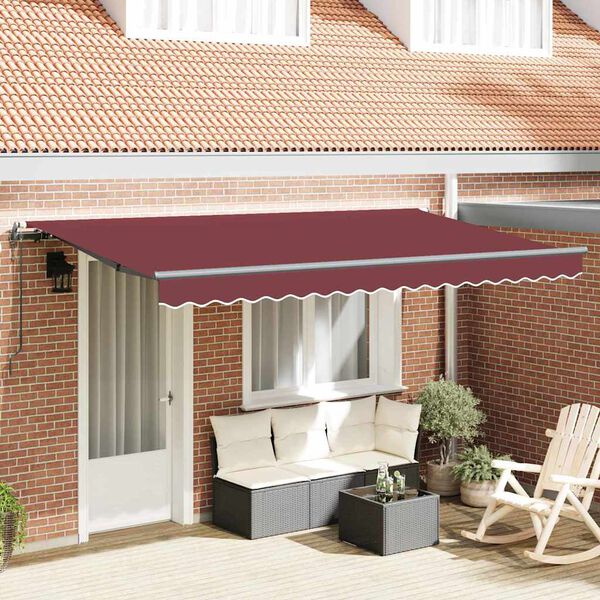 vidaXL Cortina Retractabilă Burgundy 400 x 200 cm țesătură