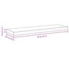 vidaXL Raft de perete suspendat, alb, 80x23,5x3,8 cm, MDF