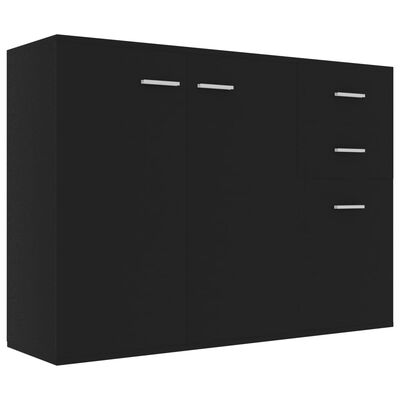 vidaXL Servantă, negru, 105x30x75 cm, PAL