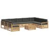 vidaXL Set de canapele de exterior 10 buc. Alb și antracit