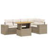 vidaXL Set canapele de grădină cu perne, 6 piese, bej, poliratan