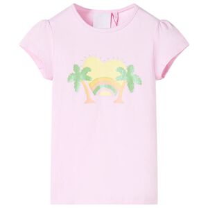 vidaXL Tricou pentru copii, roz deschis, 116