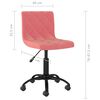 vidaXL Scaune de bucătărie pivotante, 2 buc., roz, catifea