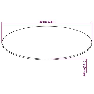 vidaXL Blat de masă din sticlă securizată, rotund, 300 mm