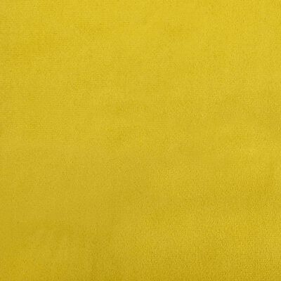 vidaXL Pat de zi cu saltea, galben, 90x200 cm, catifea