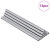 vidaXL Barele cu filet 12 pcs Argintiu M6 x 120 mm Metal
