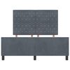 vidaXL Pat cu arcuri cu headboard Gri &icirc;nchis 140 x 200 cm Catifea
