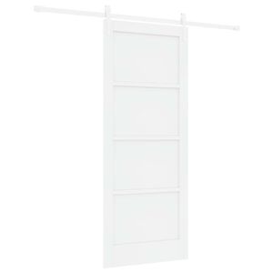 vidaXL Ușă glisantă ORKDAL Alb 83 x 202 cm Lemn masiv de pin