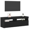 vidaXL Cabinet TV Stejar Negru 120 x 35 x 40 cm Lemn compozit