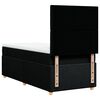 vidaXL Pat box spring cu saltea, negru, 90x200 cm, textil