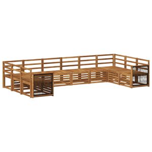 vidaXL Set canapea sectională 7 pcs natural Lemn Solid de Acacia