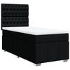 vidaXL Pat box spring cu saltea, negru, 90x190 cm, textil