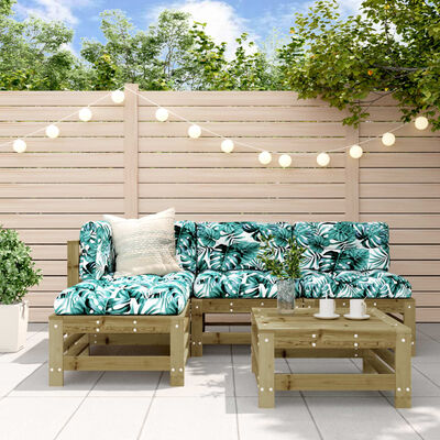 vidaXL Set mobilier relaxare pentru grădină 5 piese lemn de pin tratat
