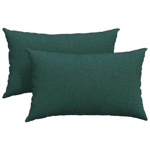 vidaXL Perne pentru canapea 2 pcs Verde &icirc;nchis 50 x 30 cm țesătură