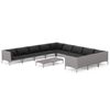 vidaXL Set mobilier de grădină cu perne,12 piese,gri &icirc;nchis, poliratan
