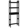 vidaXL Raft de toaletă, negru, 63x26x171 cm, lemn masiv de pin