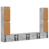vidaXL Set comodă TV 8 pcs Gri din beton Lemn compozit