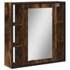 vidaXL Dulap baie cu oglindă stejar fumuriu 60x16x60 cm lemn compozit