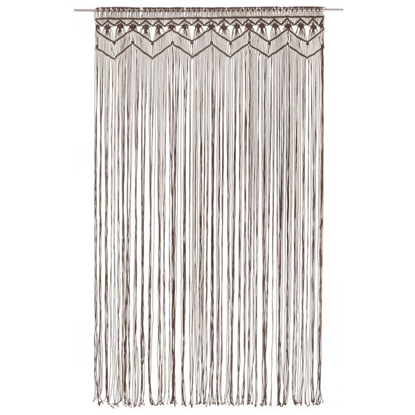 vidaXL Perdea macrame, gri taupe,140 x 240 cm, bumbac