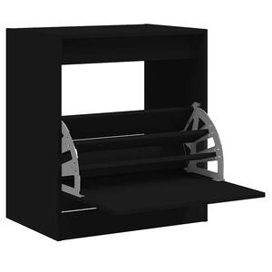 vidaXL Pantofar, negru, 60x42x69 cm, lemn compozit