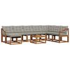 vidaXL Set de canapele de exterior 9 pcs Gri natural și deschis