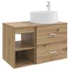 vidaXL Set de mobilier pentru baie 2 buc. Stejar Artizanal