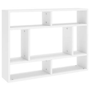 vidaXL Raft de perete, alb, 75x16x55 cm, lemn prelucrat
