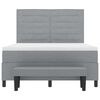 vidaXL Pat cu arcuri cu headboard Gri deschis 140 x 190 cm țesătură
