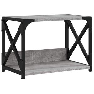vidaXL Suport imprimantă 2 niveluri gri sonoma 44x26x31,5 cm lemn