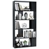 vidaXL Bibliotecă/Separator cameră negru extralucios 80x24x159 cm PAL