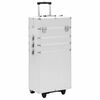 vidaXL Troler de cosmetice, argintiu, aluminiu
