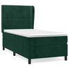 vidaXL Pat box spring cu saltea, verde &icirc;nchis, 80x200 cm, catifea