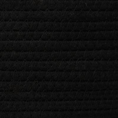 vidaXL Coș de depozitare cu capac, negru și bej, Ø37x50 cm bumbac