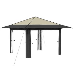 vidaXL Gazebo fără Pereți Laterali Crem și Antracit