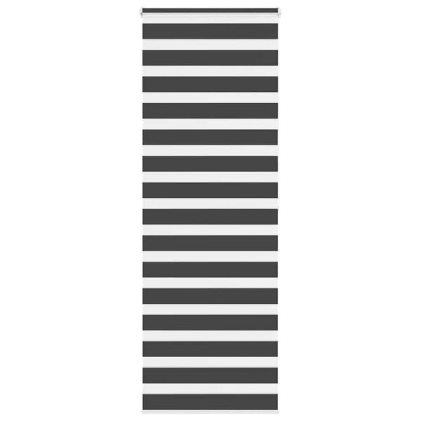vidaXL Jaluzea tip zebra neagră lățime țesătură 80,9 cm poliester