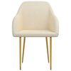 vidaXL Scaune de bucătărie, 6 buc., crem, catifea