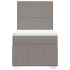 vidaXL Pat box spring cu saltea, gri taupe, 90x200 cm, textil