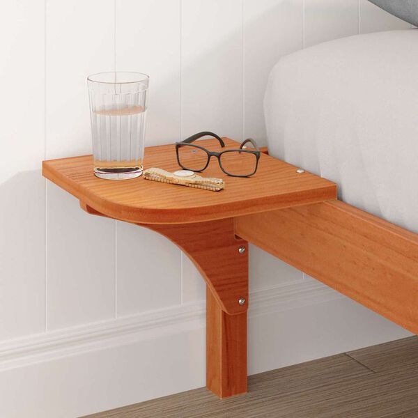 vidaXL Cadru de pat Maroniu cerat 120 x 190 cm Lemn de pin masiv