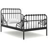 vidaXL Cadru de pat extensibil, negru, 80x130/200 cm, metal