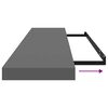 vidaXL Rafturi de perete, 4 buc., gri extralucios, 120x23,5x3,8 cm MDF