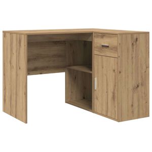 vidaXL Birou de colț cu sertar Stejar Artizanal 102 x 88 x 75 cm