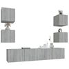vidaXL Set dulapuri TV, 6 piese, gri sonoma, lemn prelucrat