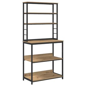 vidaXL Raft de bucătărie Stejar Artizanal 80 x 40 x 168 cm